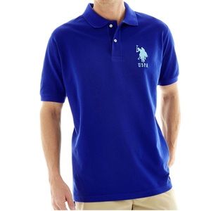 🆕U.S. POLO ASSN Polo Shirt Blue Medium